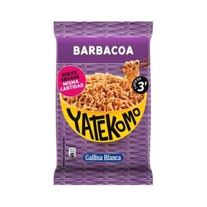 Yatekomo Fideos Orientales Instantáneos con Sabor Barbacoa 82 G.