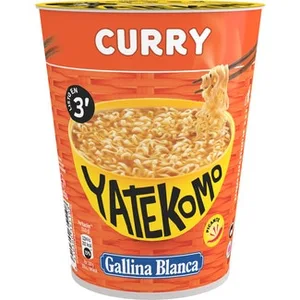Fideos Orientales Instantáneos Curry Picante Listos en 3 Minutos Yatekomo
