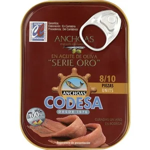 Filetes de Anchoa del Cantábrico en Aceite de Oliva Codesa Serie ORO