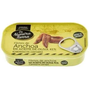 Filetes de Anchoa del Cantábrico en Aceite de Oliva de Nuestra Tierra 53 G.
