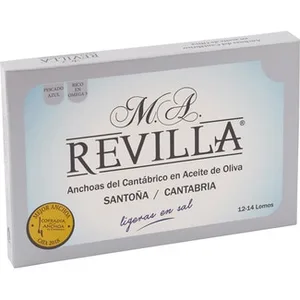 Filetes de Anchoa del Cantábrico en Aceite de Oliva Ligeras en Sal Revilla