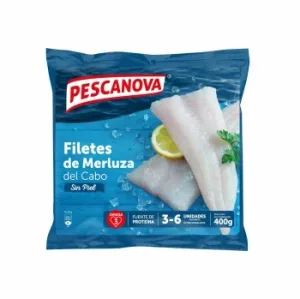 Filetes de Merluza sin Piel Ultracongelados Pescanova 400 G.