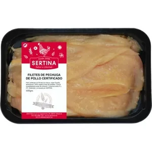 Filetes de Pechuga de Pollo Certificado Peso Aproximado Sertina 500 G