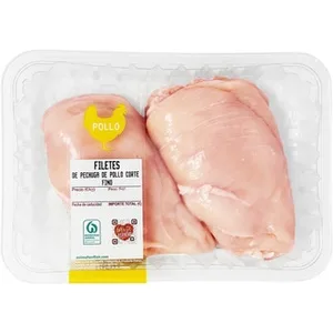 Filetes de Pechuga de Pollo Corte Fino Peso Aproximado