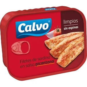 Filetes de Sardina en Salsa Picantona Limpios y sin Espinas Calvo