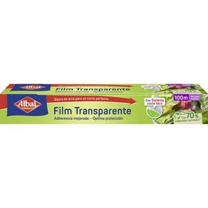 Film Transparente Muy Adherente y Fácil de Cortar Albal 1 Metro