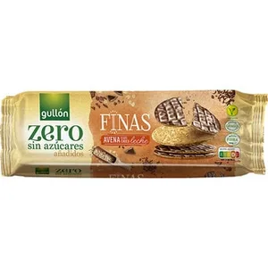 Finas Galletas de Avena con Chocolate con Leche sin Azúcares Añadidos  Gullon Zero 150 G