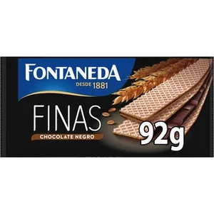 Finas Galletas de Barquillo con Chocolate Negro  Fontaneda 92 G