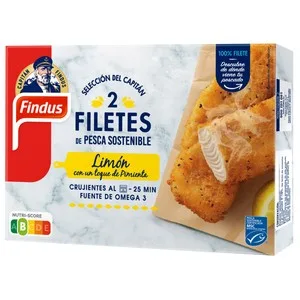 Findus Filetes de Pescado de Pesca Sostenible (msc) al Limón con un Toque de Pimienta 225 G.