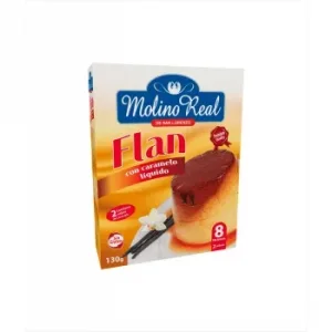 Flan con Caramelo Líquido Molino Real sin Gluten 130 G.