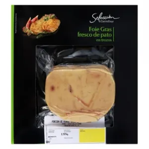 Foei Gras de Pato Fresco en Trozos Carrefour Selección 200 G Aprox