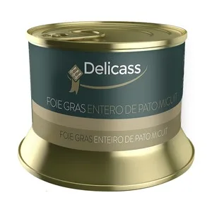 Delicass Foie Gras Entero de Pato Mi-cuit Lata 130 G.