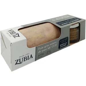 Foie Gras Entero de Pato Mi Cuit Mermelada de Mango con Jengibre 50 G Zubia 200 G