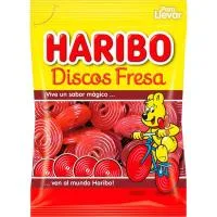 Discos de Fresa Haribo, Bolsa 80 G