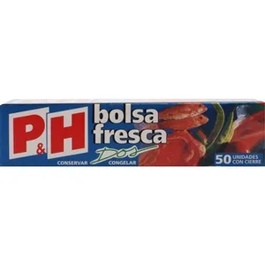 Bolsa Fresca de Congelación Dos 19x34  P&h 50 Unidades