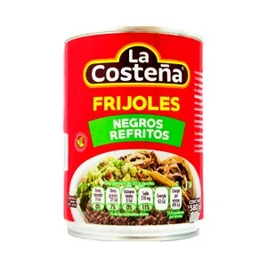 LA Costeña Frijoles Negros Refritos la Costeña Lata de 580 G.