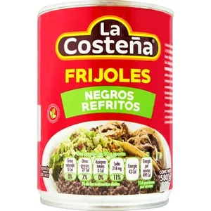 Frijoles Negros Refritos  la Costeña 580 G