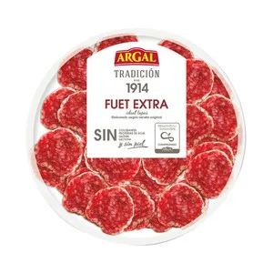 Argal Fuet Extra, Cortado en Tapas sin Piel 80 G.