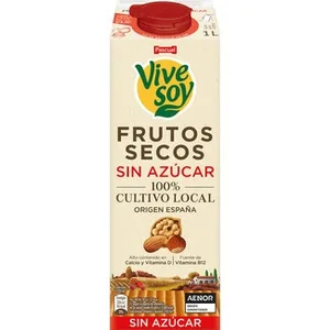 Fusión Bebida de Frutos Secos (almendras,avellanas,nueces y Anacardos) sin Azúcar  Vivesoy 1 L