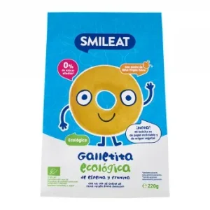 Galleta de Espelta y Fruta Ecológica Smileat sin Azúcar Añadido 220 G.