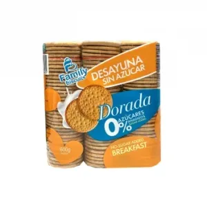 Galleta Dorada Family Biscuits sin Azúcar Añadido 600 G.