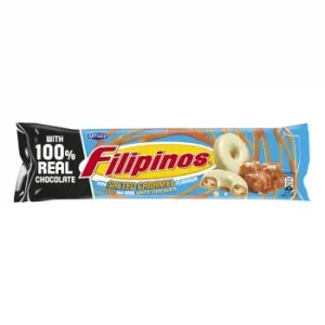 Galletas Bañadas con Chocolate Blanco Sabor Caramelo Salado Filipinos Artiach 118 G.