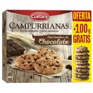 Galletas Campurrianas con Pepitas de Chocolate Cuétara 350 G.