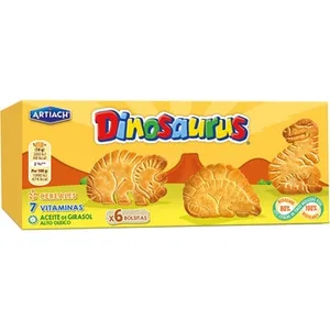Artiach Dinosaurus Galletas Recubiertas de Chocolate con Leche 255 G.