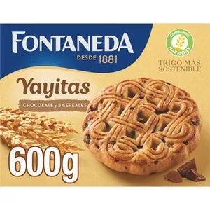 Galletas de Desayuno con Chocolate y 5 Cereales  Fontaneda Yayitas 600 G