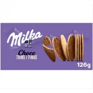Galletas Finas y Crujientes Recubiertas de Chocolate Milka 126 G.