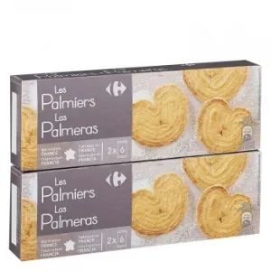 Galletas las Palmeras Carrefour Pack de 2 Unidades de 100 G.