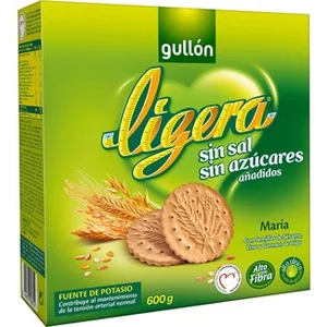 Galletas María sin Sal y sin Azúcares Añadidos  Gullon Ligera 600 G