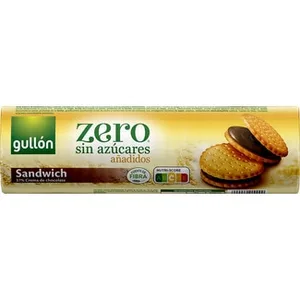 Galletas Sandwich con 37% de Chocolate sin Azúcares Añadidos  Gullon Zero 250 G