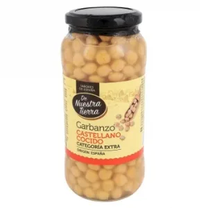 Garbanzo Castellano Cocido Categoría Extra de Nuestra Tierra 400 G.
