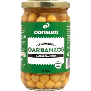 Garbanzos Cocidos Frasco 210 Gr