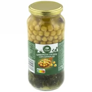 Garbanzos con Espinacas Classic Carrefour 350 G.
