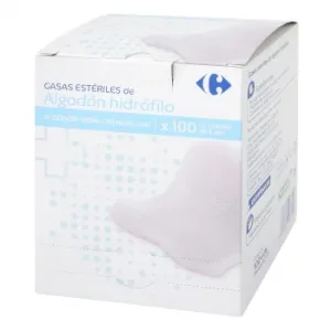Gasas Estériles de Algodón Hidrófilo Carrefour 100 Ud.