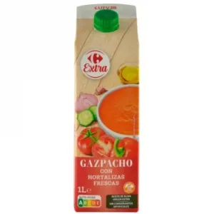 Gazpacho con Hortalizas Frescas Carrefour sin Gluten 1 L.