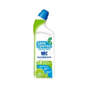 Sanicentro Gel Desinfectante de WC sin Lejía, con Acción Antical y Desicrustante, Aroma Lima Fresh 1 L. 1000 ML