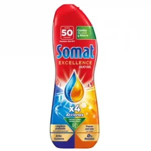 Gel para Lavavajillas Frescor Anti-olor Excellence Duo Gel Somat 50 Lavados.