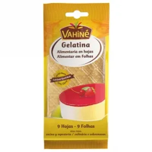 Gelatina Alimentaria en Hojas Vahiné 17 G.