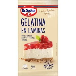 Gelatina en Láminas 12 Unidades  Dr.oetker 20 G