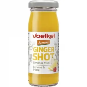 Ginger Shot de Jengibre Miel y Limón Ecológico Voelkel Botella 95 Ml.