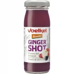 Ginger Shot de Jengibre y Frutos del Bosque Ecológico Voelkel Botella 95 Ml.