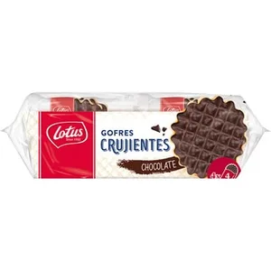 Gofres Crujientes de Chocolate 4 Paquetes de 4 Unidades Lotus