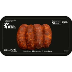 Gourmet Chorizo Dulce 50% Duroc IGP Cerdo de Teruel Envasado al Vacío Abre Fácil Naturuel 280 G