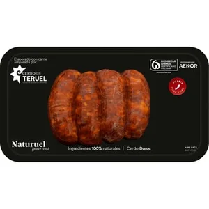 Gourmet Chorizo Picante 50% Duroc IGP Cerdo de Teruel Envasado al Vacío Abre Fácil Naturuel 280 G