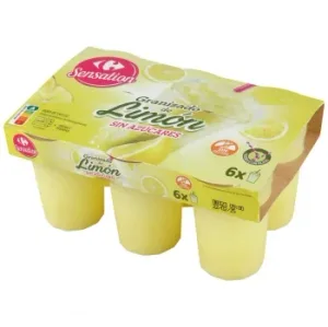 Granizado de Limón sin Azúcar Carrefour Sensation sin Gluten Pack de 6 Unidades de 200 Ml.