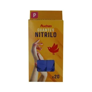 Guantes de Nitrilo Talla Pequeña Producto Alcampo 20 Uds.