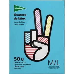Guantes Desechables de Látex Talla Mediana-grande  el Corte Ingles 50 Unidades